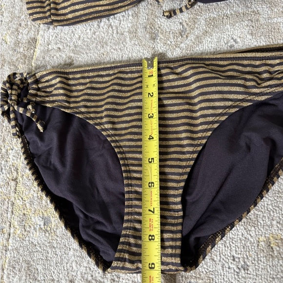 Nautical Metallic Gold Stripe Bikini Set - Picture 5 of 10